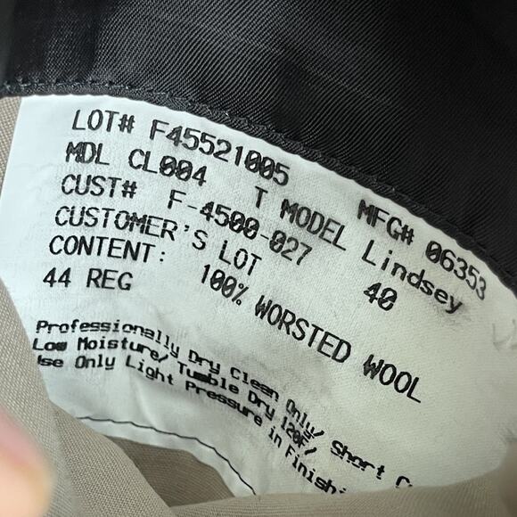 Hickey Freeman Wool Blazer Sport Coat Mens 44R Brown Windowpane Plaid 2 Button - Picture 6 of 16